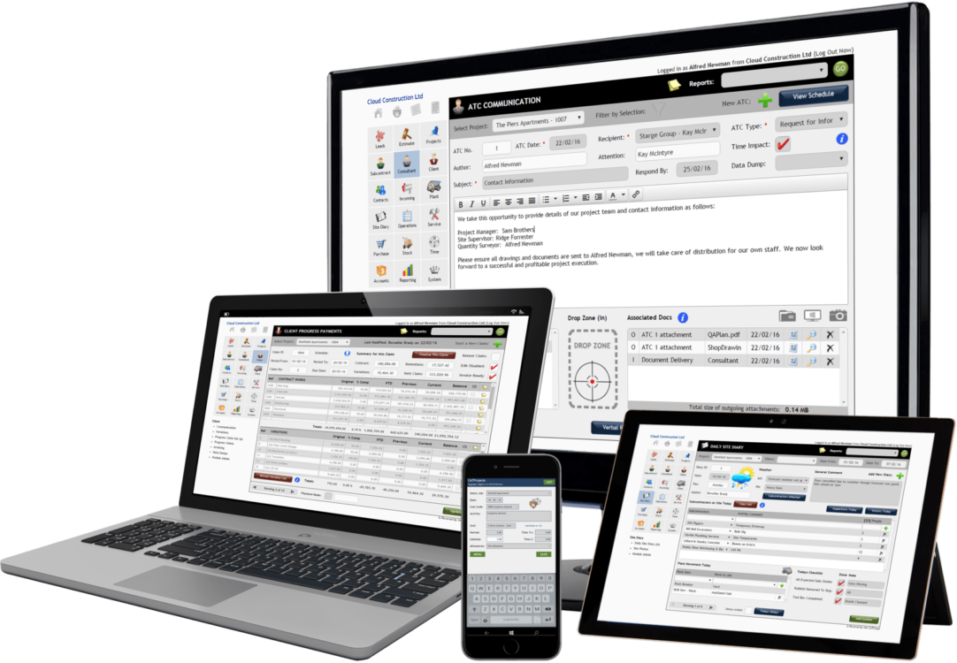 Available Mobile Web Functionalities - construction software - CATProjects